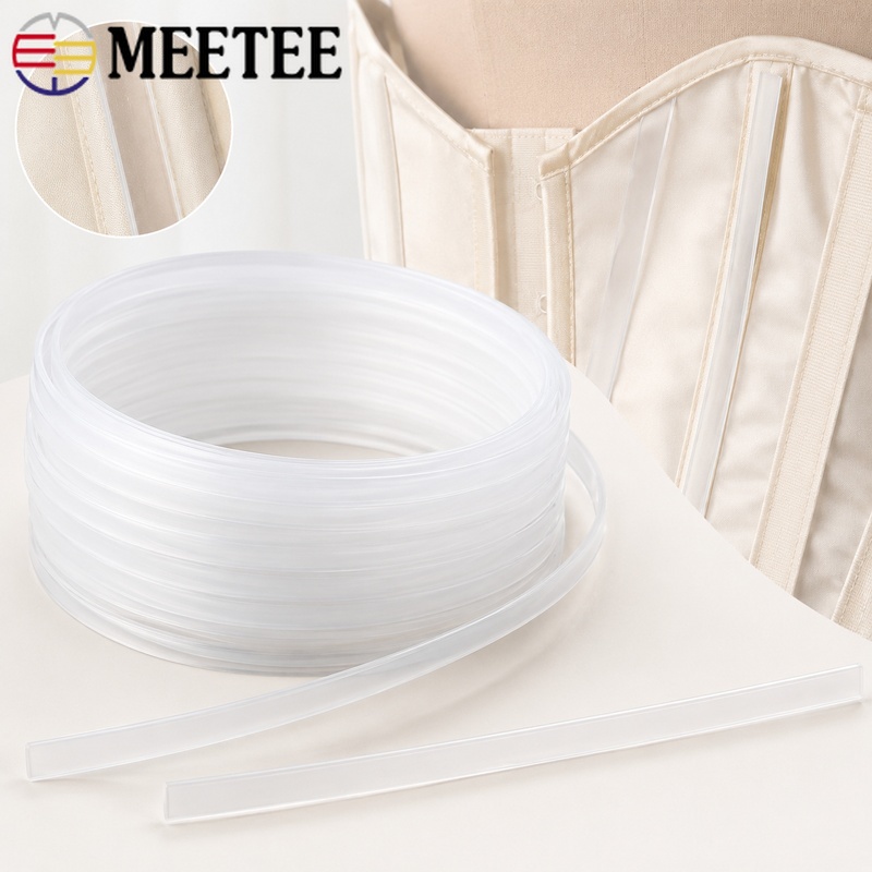 Textile Sewing Support - 20미터 4mmx1.3mm 투명 플라스틱 코르셋 보닝