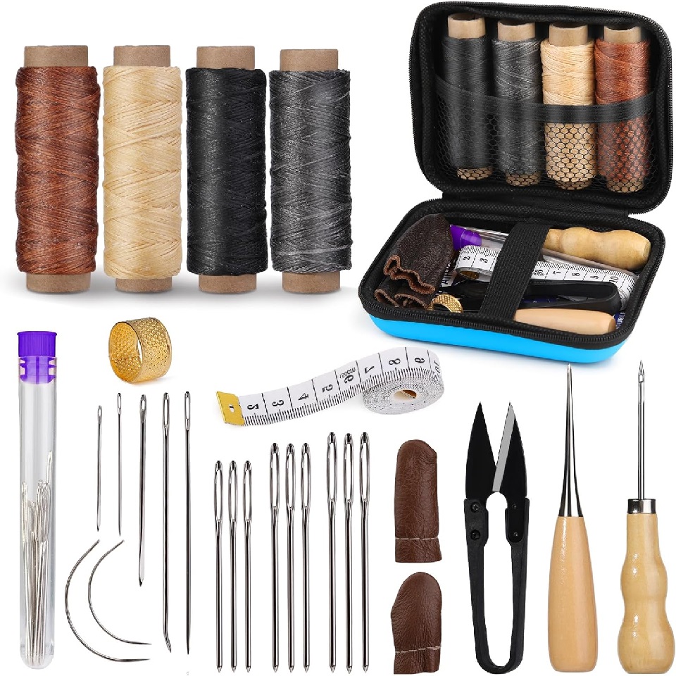 Textile Sewing Kit - BUDDUR 가죽 재봉 도구 키트, 왁스