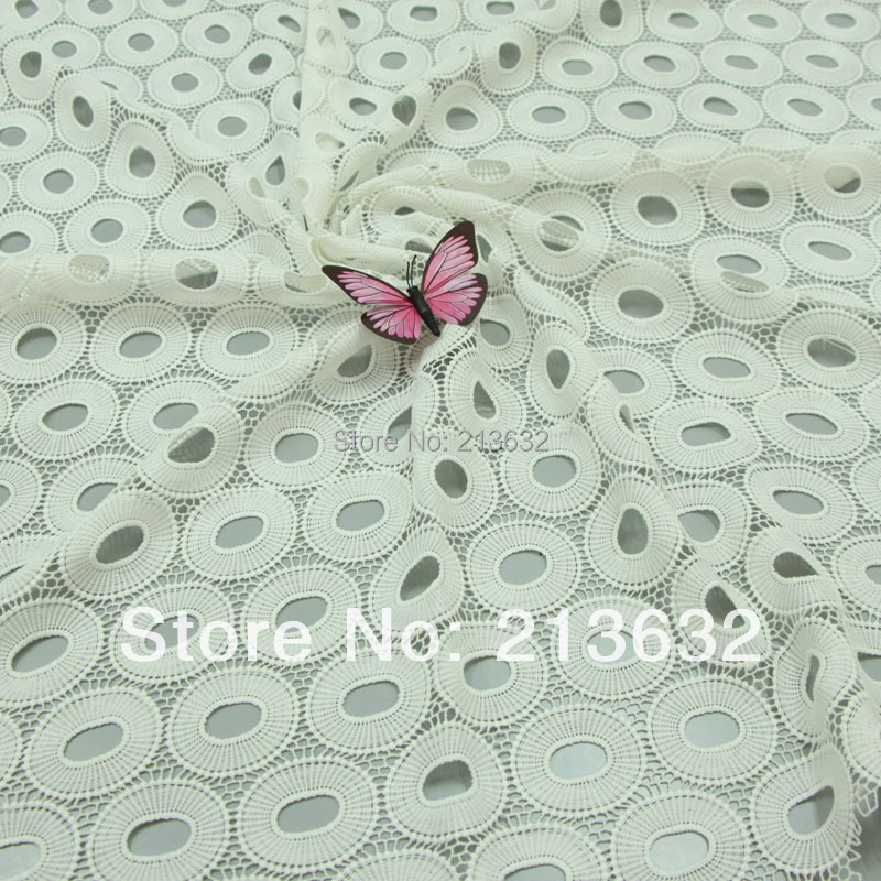 Sewing Eyelet Fabric - 고급 화이트 원단 자수 아일렛 레이스