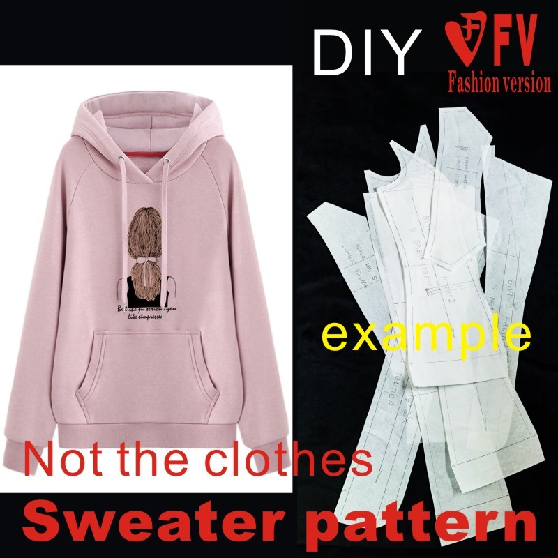 Textile Sewing Patterns - DIY 수제 여성 라글란 슬리브 후드