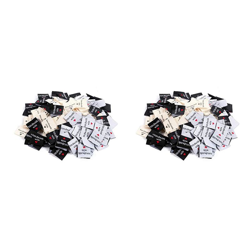 Sewing Label - A02M-300 Pcs 손으로 만든 바느질로 꿰매는