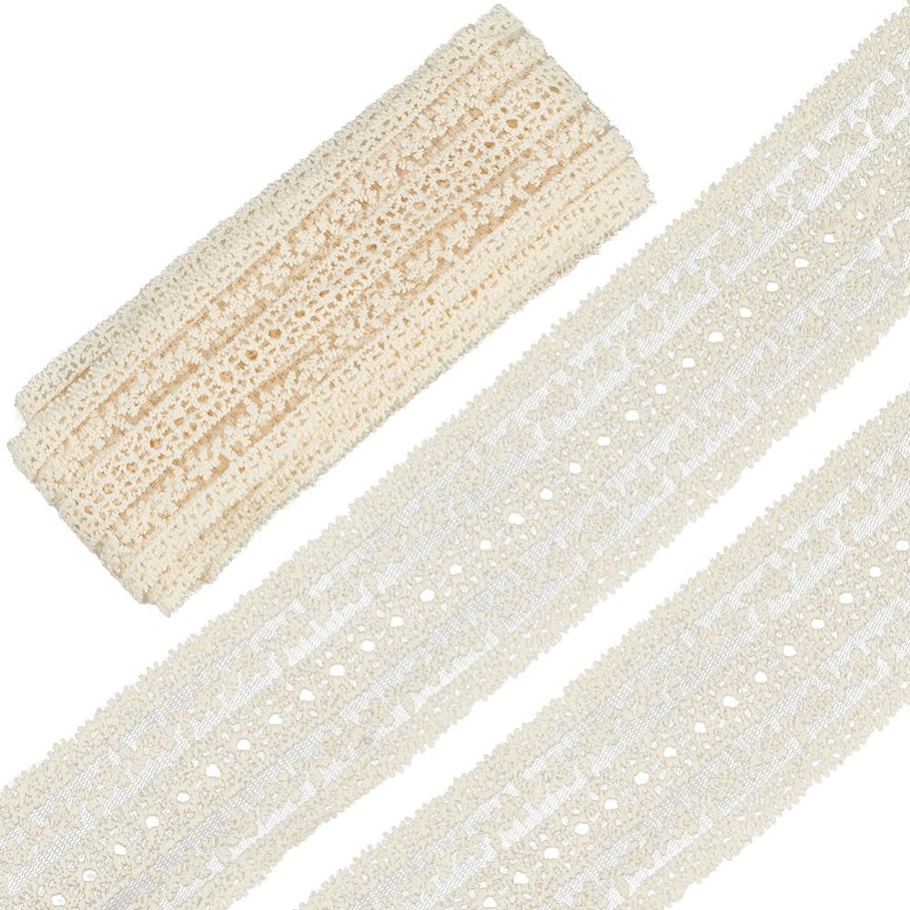 Sewing Eyelet Fabric - 2.2인치 폭의 빈티지 코튼 레이스 트림