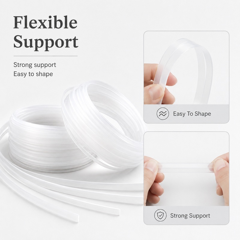 20미터 4mmx1.3mm 투명 플라스틱 코르셋 보닝  - Textile Sewing Support 리뷰 및 가격