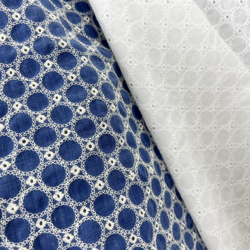 면 데님 소형 원형 아일렛 자수 원단 (드레스, 테이블 - Sewing Eyelet Fabric 리뷰 및 가격