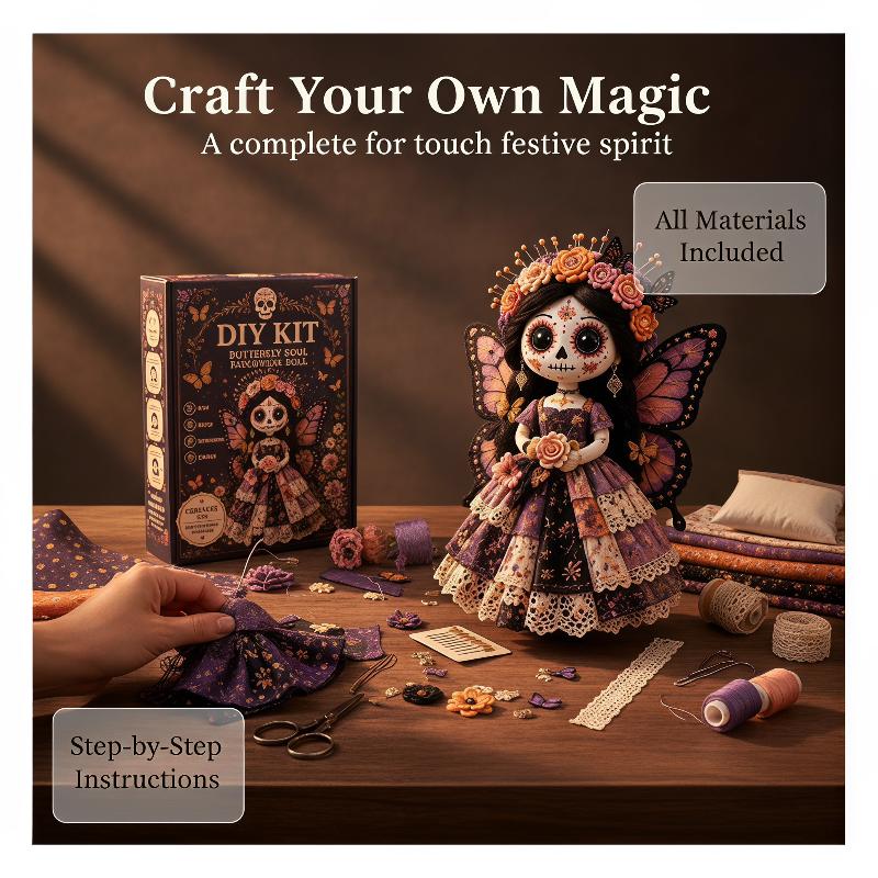 새로운 죽은 자들의 날 패치워크 인형 DIY 키트, 해 - Textile Sewing Kit 리뷰 및 가격
