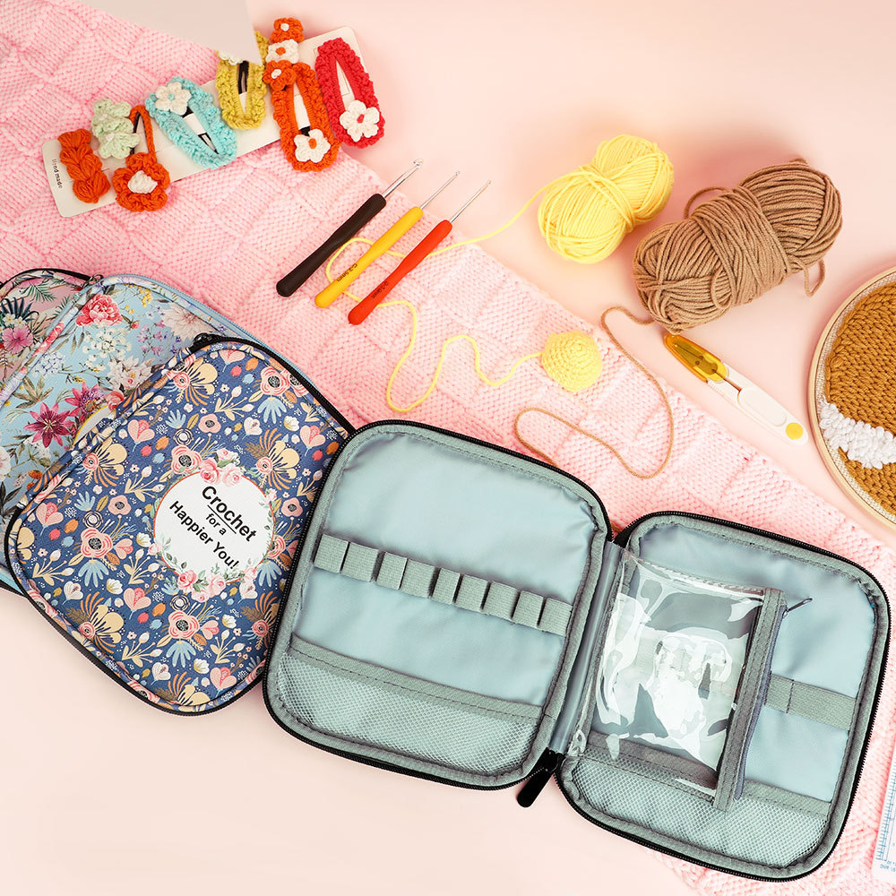 방수 니팅 도구 액세서리 보관 가방, 꽃무늬 프린트 다 - Textile Sewing Kit 리뷰 및 가격