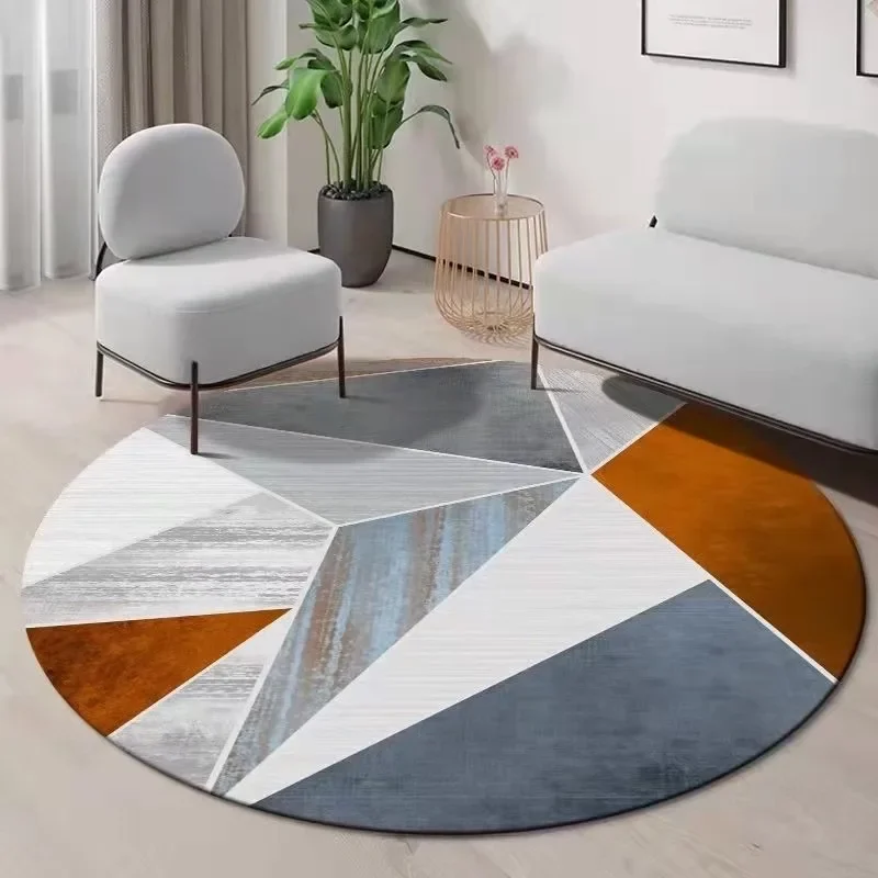 ~O~모던한 컬러 블록 디자인의 기하학적 원형 러그 – - Century Textile & Sewing Supply Saskatoon Sk 리뷰 및 가격