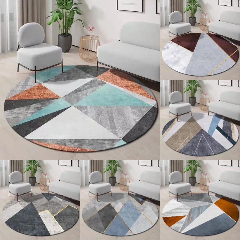 ~O~모던한 컬러 블록 디자인의 기하학적 원형 러그 – - Century Textile & Sewing Supply Saskatoon Sk 리뷰 및 가격