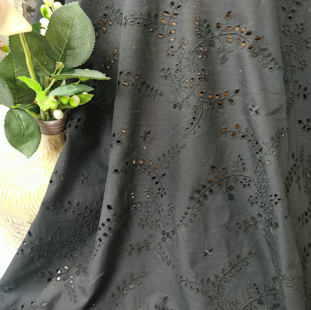 고품질 블랙 속이 비치는 자수 꽃무늬 레이스 원단 10 - Sewing Eyelet Fabric 리뷰 및 가격