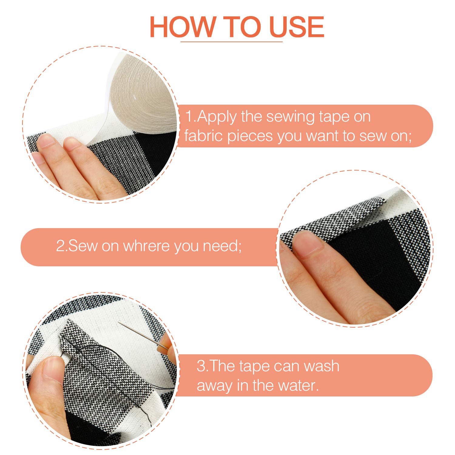 20m 수용성 접착 테이프 퀼트 바느질 천 라벨 용 임 - Sewing Label 리뷰 및 가격