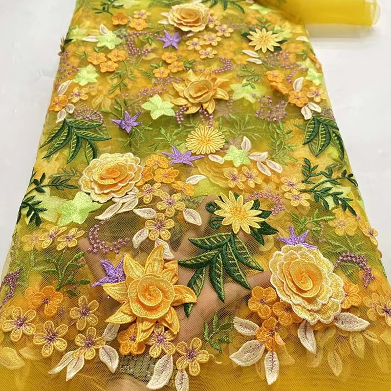 90x130cm 3D 플로럴 자수 튤 레이스 메쉬 원단 - Sewing Textiles 리뷰 및 가격