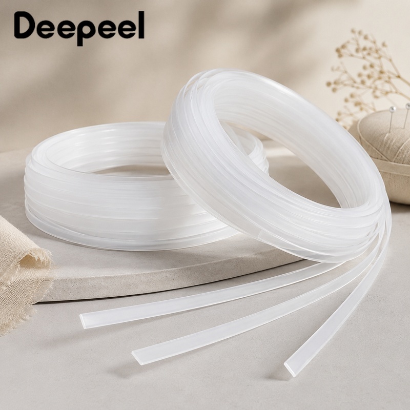 20미터 4-12mm 투명 PP 코르셋 보닝 테이프 플 - Textile Sewing Support 리뷰 및 가격