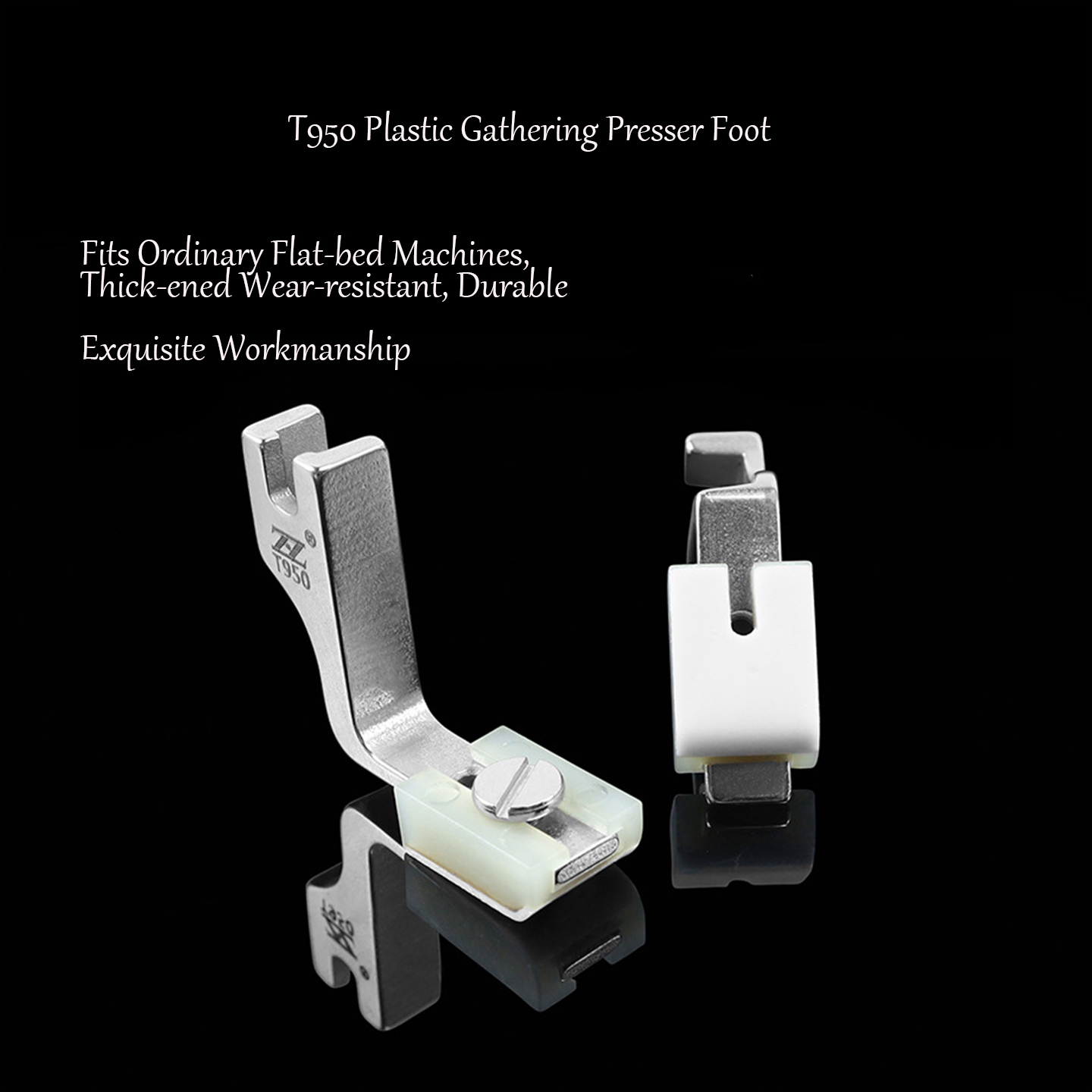 T950 테플론 플라스틱 개더링 프레서 풋 범용 플랫  - Rolled Hem Foot 리뷰 및 가격