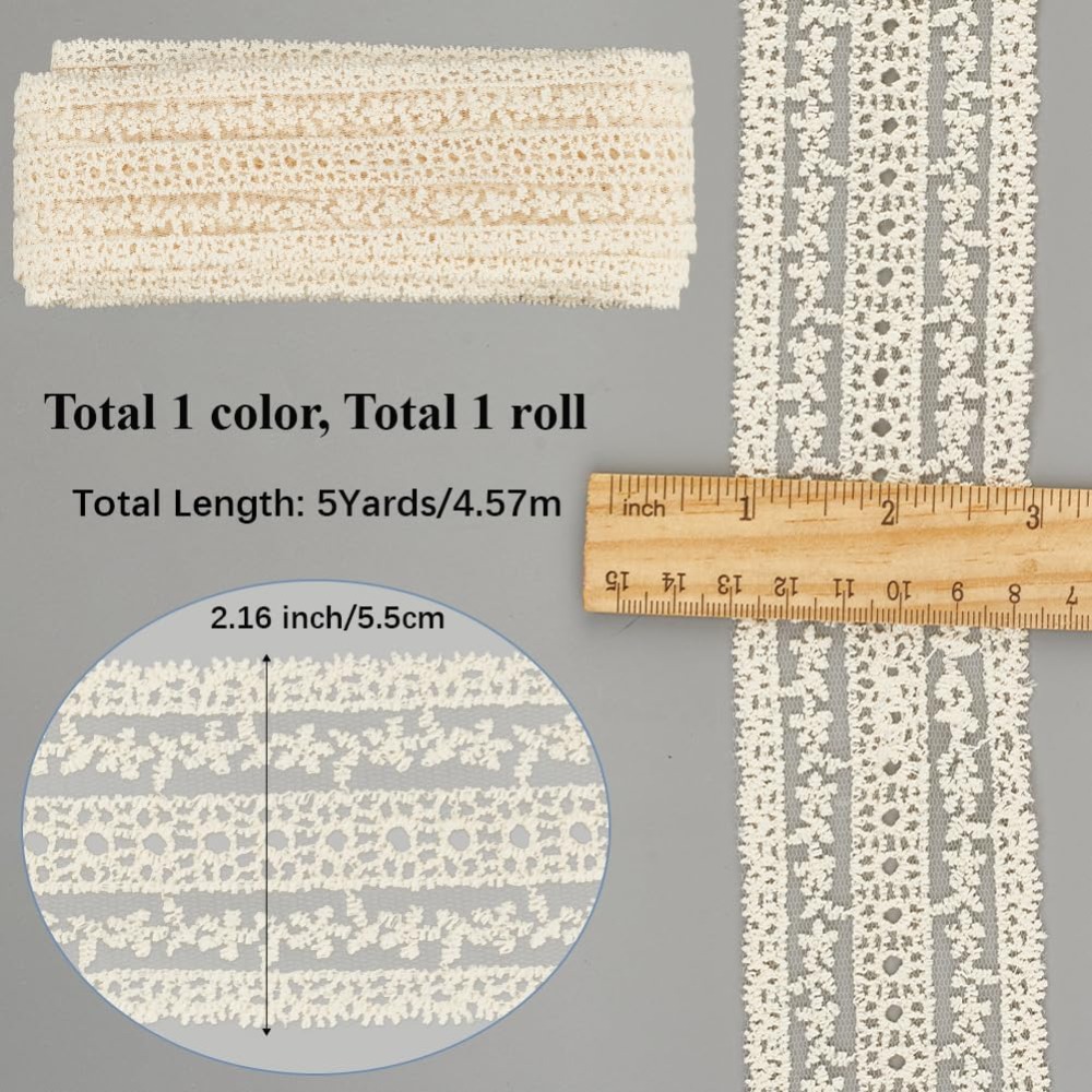 2.2인치 폭의 빈티지 코튼 레이스 트림 5야드 꽃무늬 - Sewing Eyelet Fabric 리뷰 및 가격