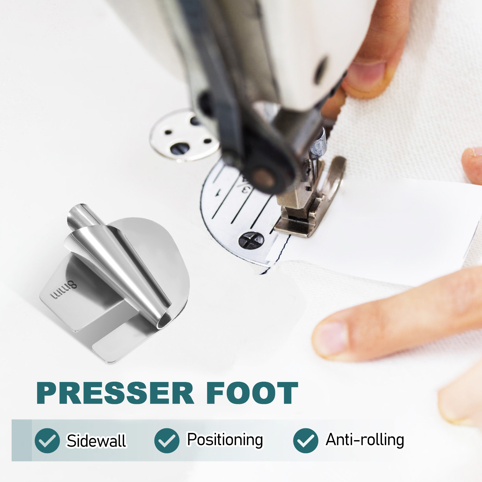 1세트 롤드 헴 풋 재봉틀 압착기 스테인리스 스틸 헴머 - Rolled Hem Foot 리뷰 및 가격